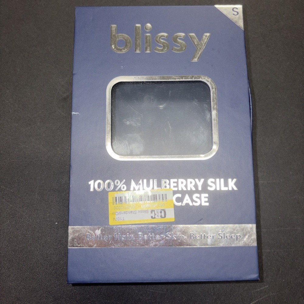 Blissy Standard 100% Mulberry Silk Pillowcase Navy Blue 20706